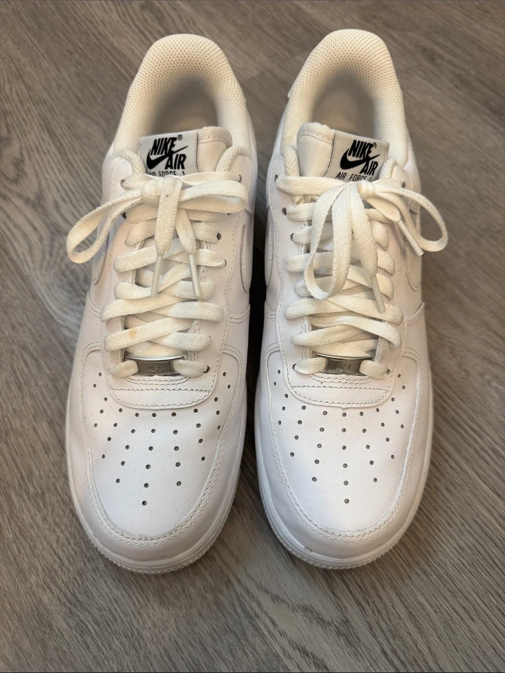 Nike White Low-Top Leather Sneakers